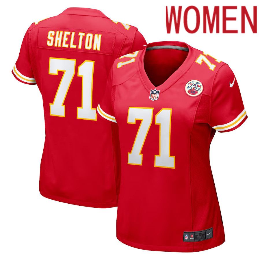 Women Kansas City Chiefs 71 Danny Shelton Nike Red Game Player NFL Jersey